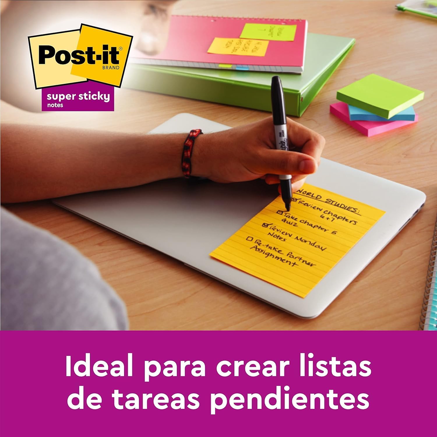 Detalle de Post-it Notas Super Sticky Grandes 203x152 mm 45 hojas