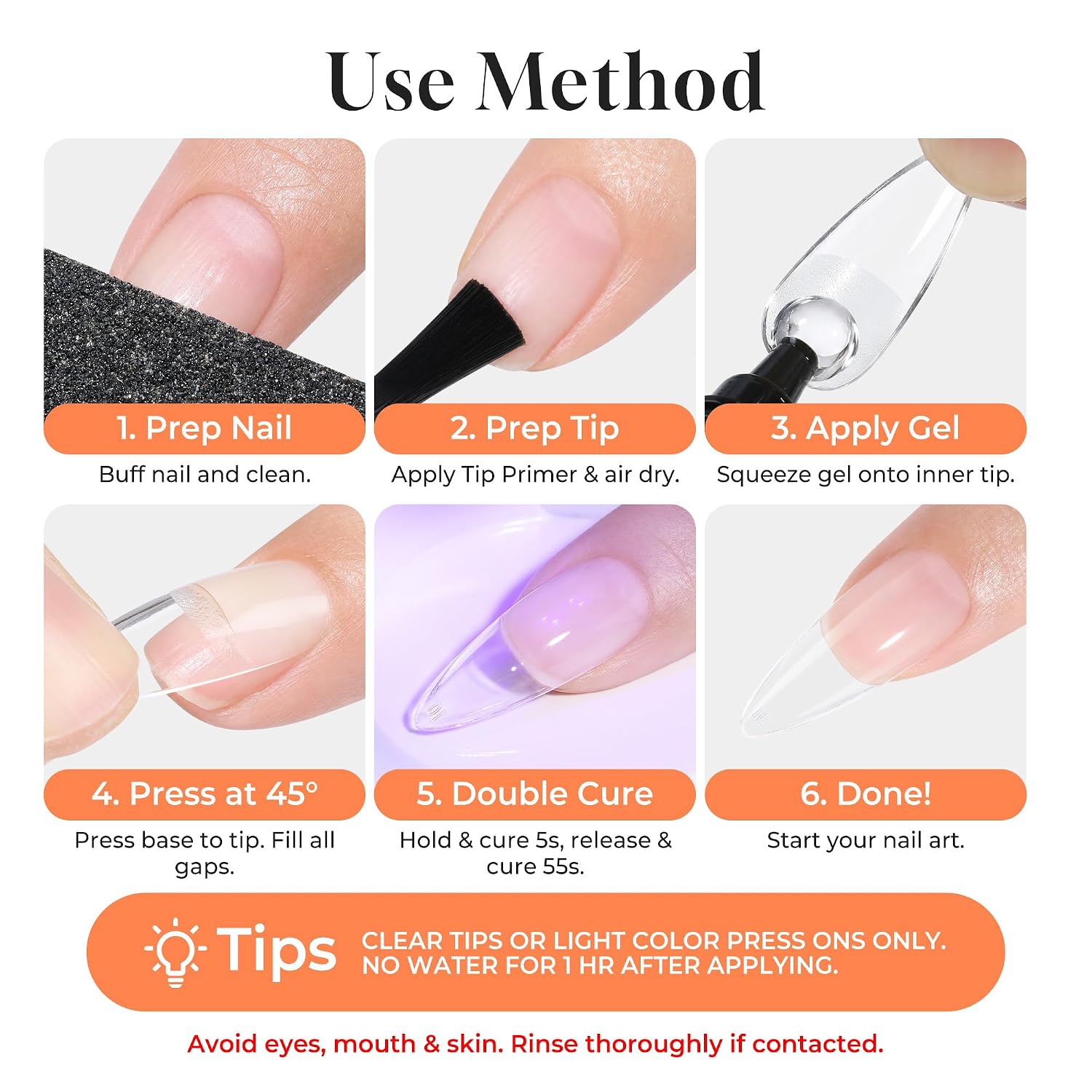 Thumbnail 6 de UNA GELLA UG-93 Solid Nail Glue Gel for Lamp-Cured Tips and Press-Ons