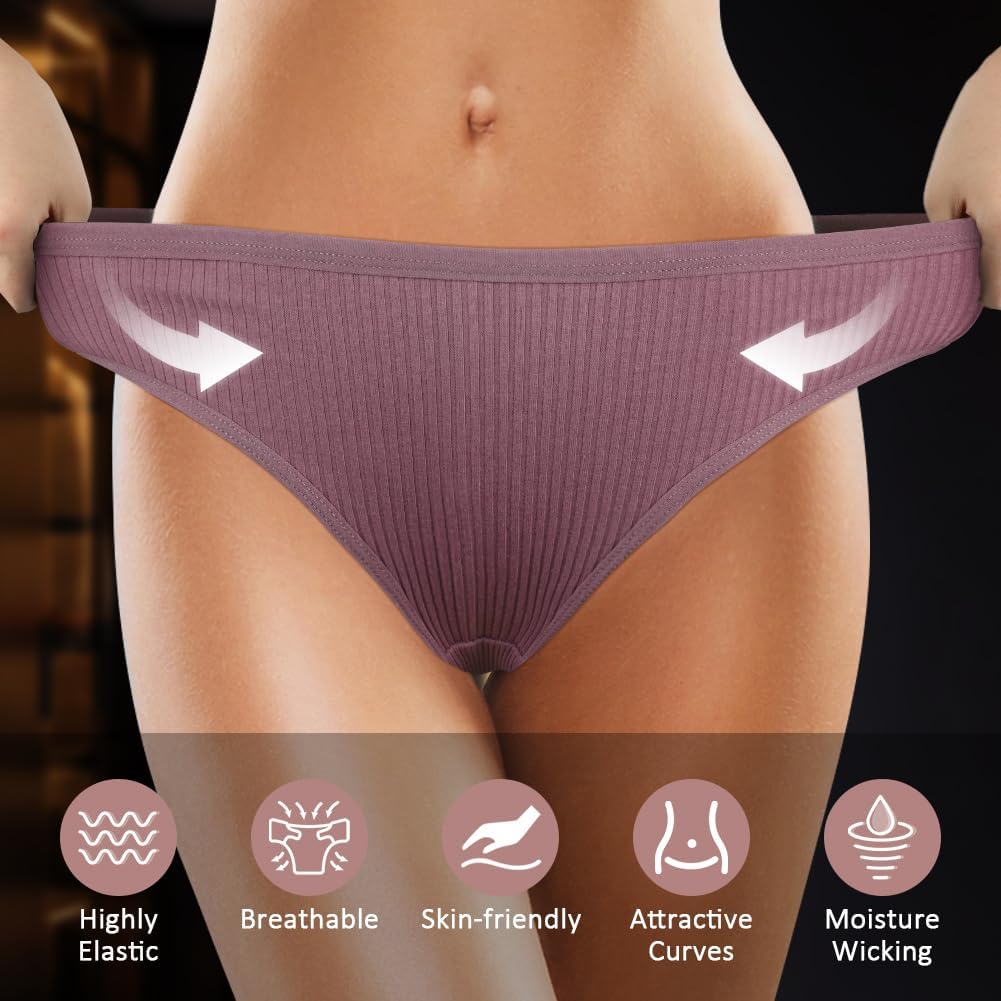 Thumbnail 3 de Flintronic 6 slip donna in cotone elasticizzato, vita medio-bassa (confezione da 6)