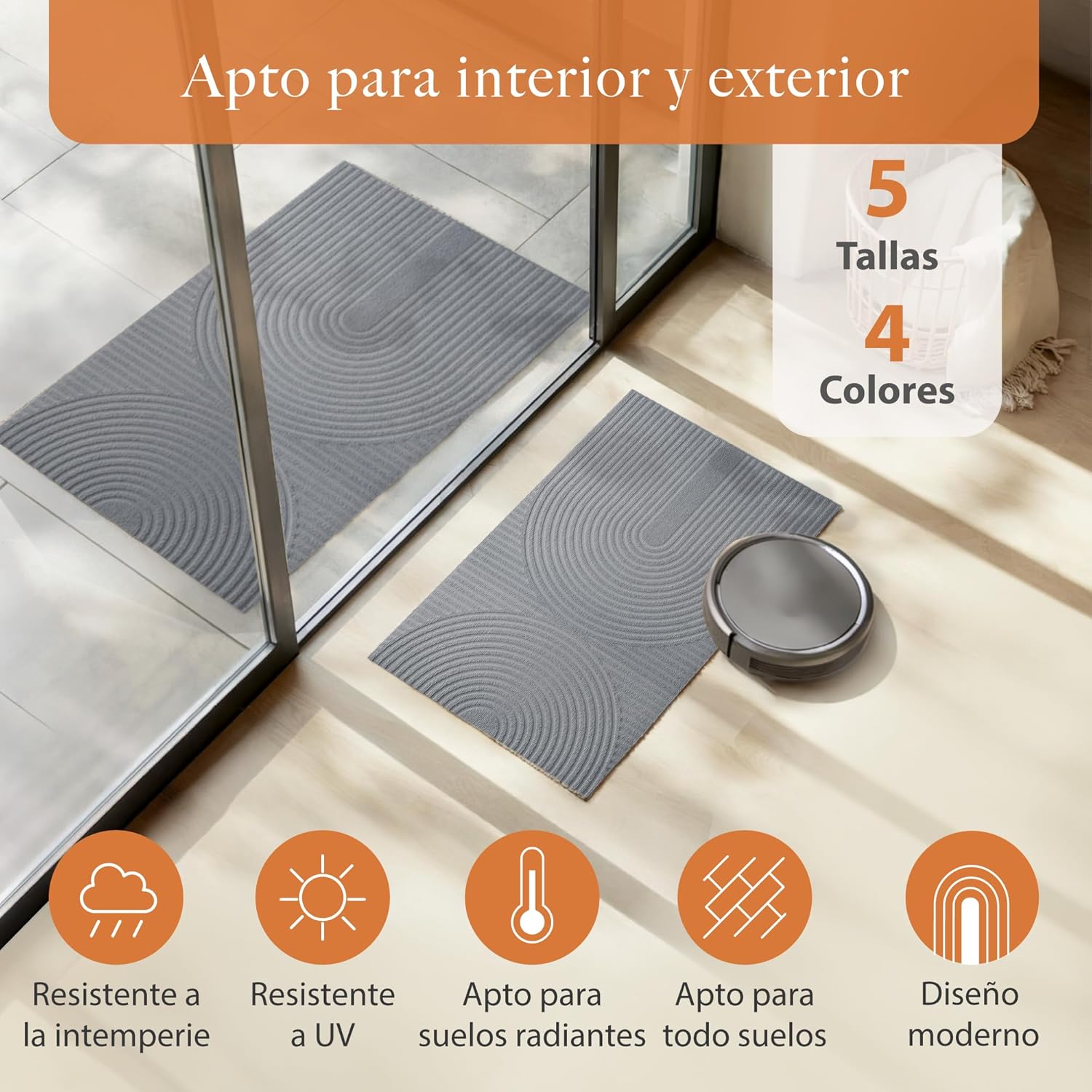 Detalle 2 de Zenacasa Felpudo 90x150 cm para exterior y interior
