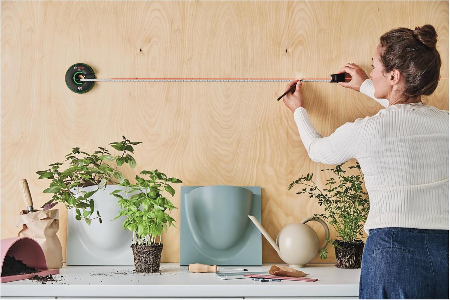 Thumbnail 4 de Bosch Atino 2nd gen line laser with removable & lockable measuring tape