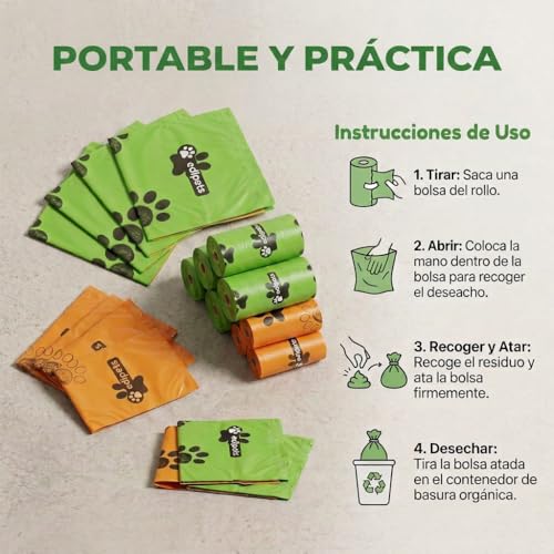 Detalle de Edipets: Bolsas Caca Perro Biodegradables Extra Gruesas, 405 o 540 unidades (27 o 36 rollos)