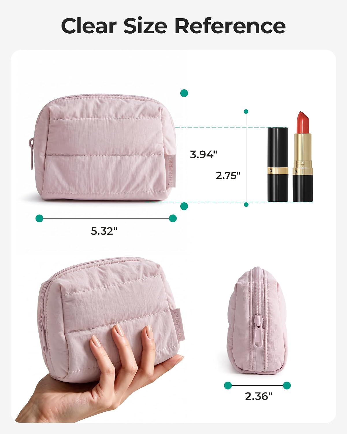 Detalle 2 de BAGSMART Mini Makeup Bag, Padded