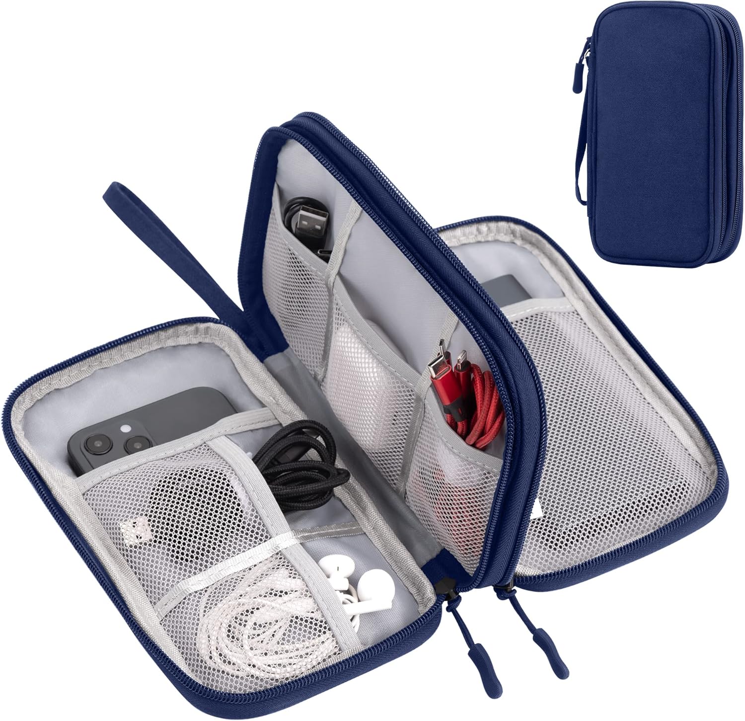 Detalle de Arae Electronic Accessories Organizer Travel Case (Blue, M)