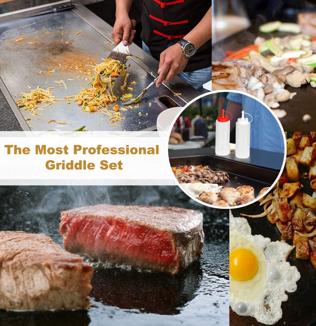 Thumbnail 5 de ROMANTICIST 8pcs Professional Griddle Accessories Kit