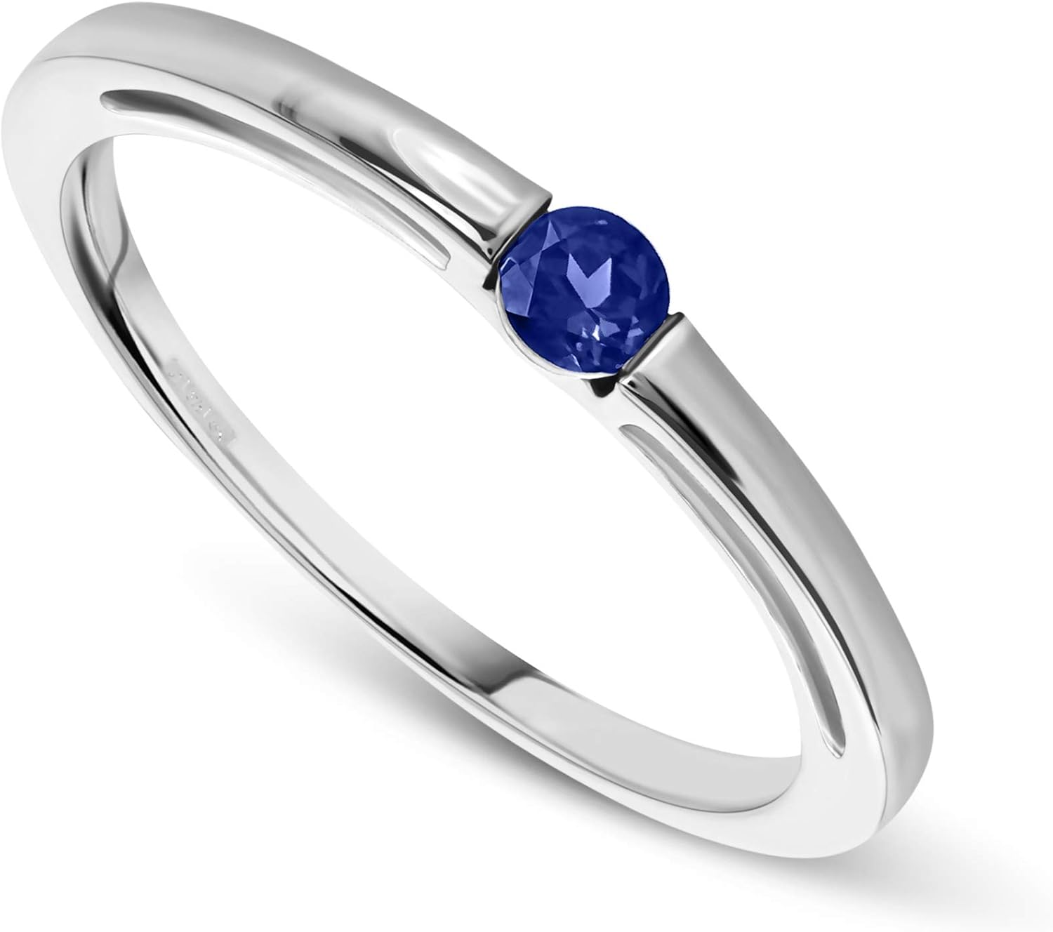 Thumbnail 2 de Miore Bague de fiançailles pour femme en or 9 carats avec saphir bleu et rubis rouge