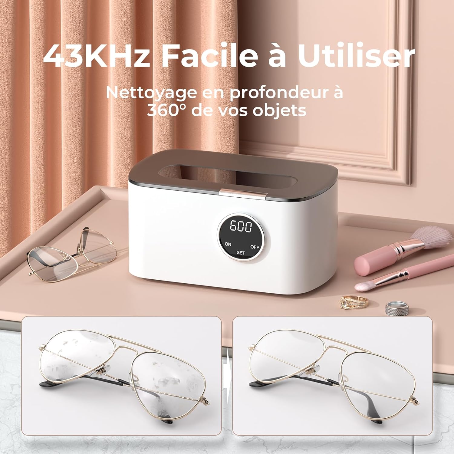Thumbnail 4 de Nettoyeur Ultrasons 600ML pour bijoux lunettes montres