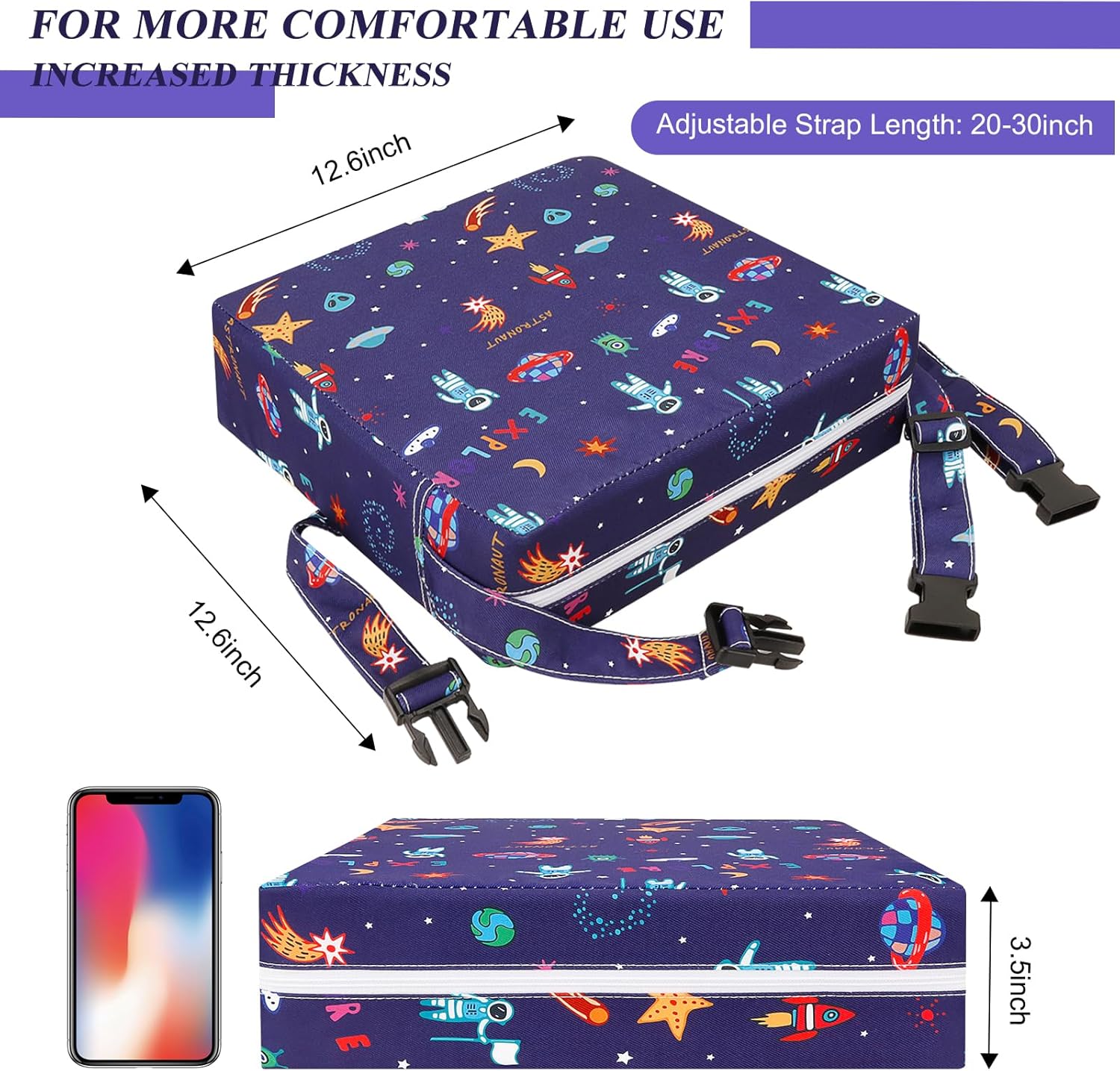 Thumbnail 4 de TOTIDYH Toddler Booster Seat for Dining Chair with PU Cover and Non-Slip Base