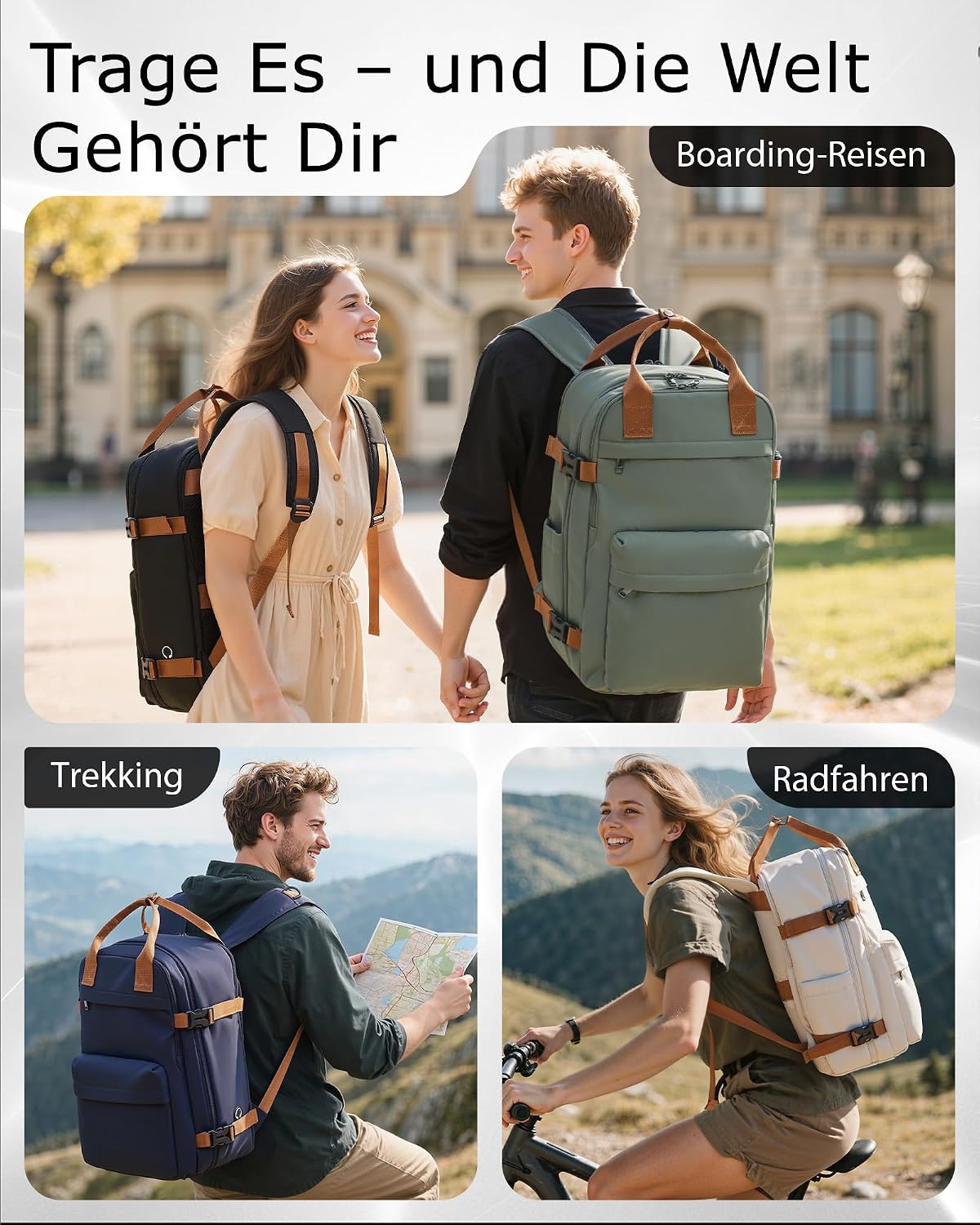 Thumbnail 6 de COOLIFE Vacuum Rucksack Handgepäck 40x30x20 cm – kompakt, vakuumierbar und TSA-freundlich