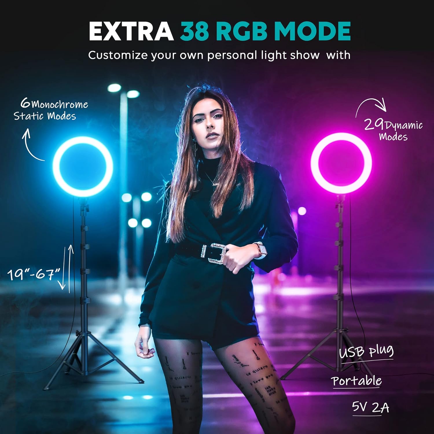 Thumbnail 4 de Weilisi 10" Ring Light 72" Stand