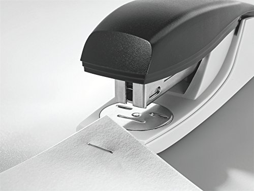 Detalle de Leitz NeXXt Bürotacker aus Metall – bis zu 30 Blatt, inkl. Heftklammern (24/6, 26/6) – Schwarz