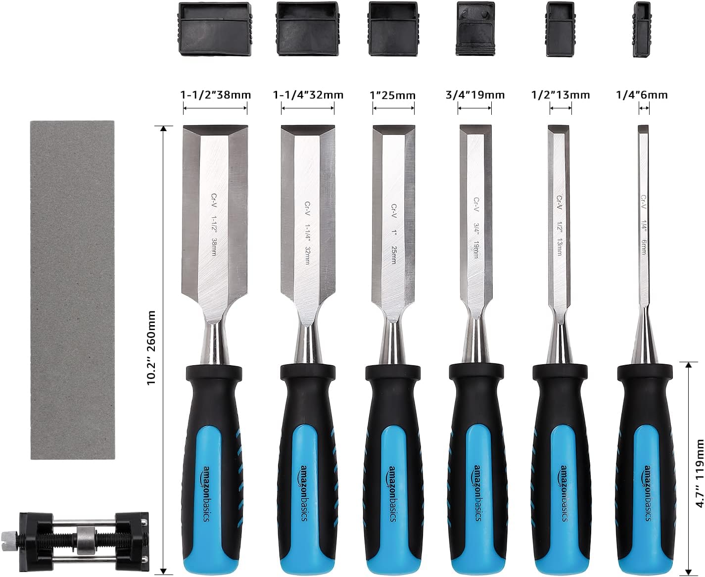 Detalle 2 de Amazon Basics Jeu 8 ciseaux 6‑38 mm ðŸ›