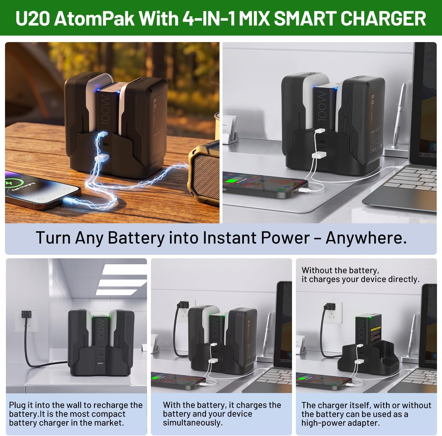Detalle 2 de Litheli U20 battery charger