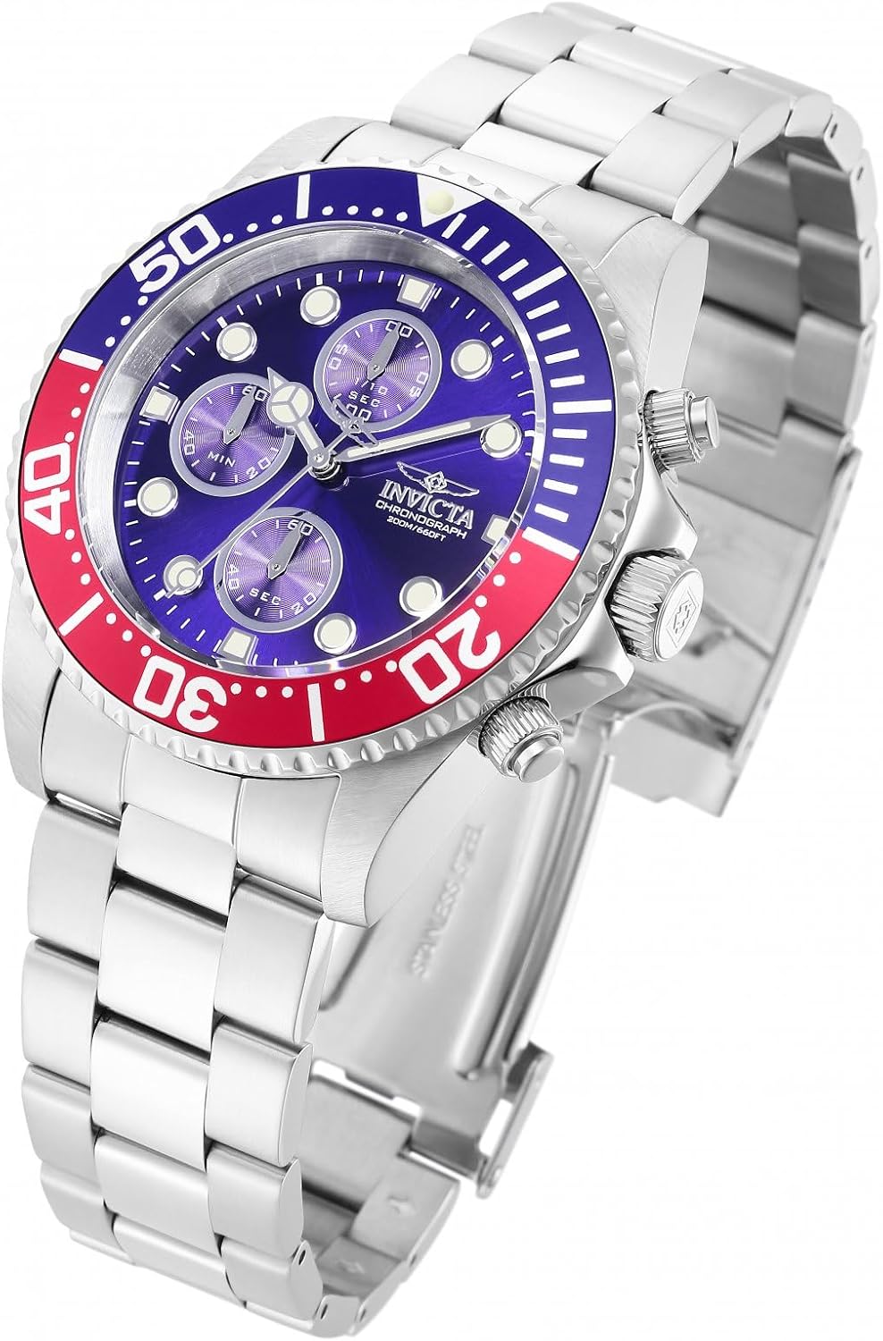 Thumbnail 1 de Invicta Herrenuhr Modell 1771 – Pro Diver, 43 mm Edelstahl, blaues Zifferblatt, Quarzwerk, 20 bar