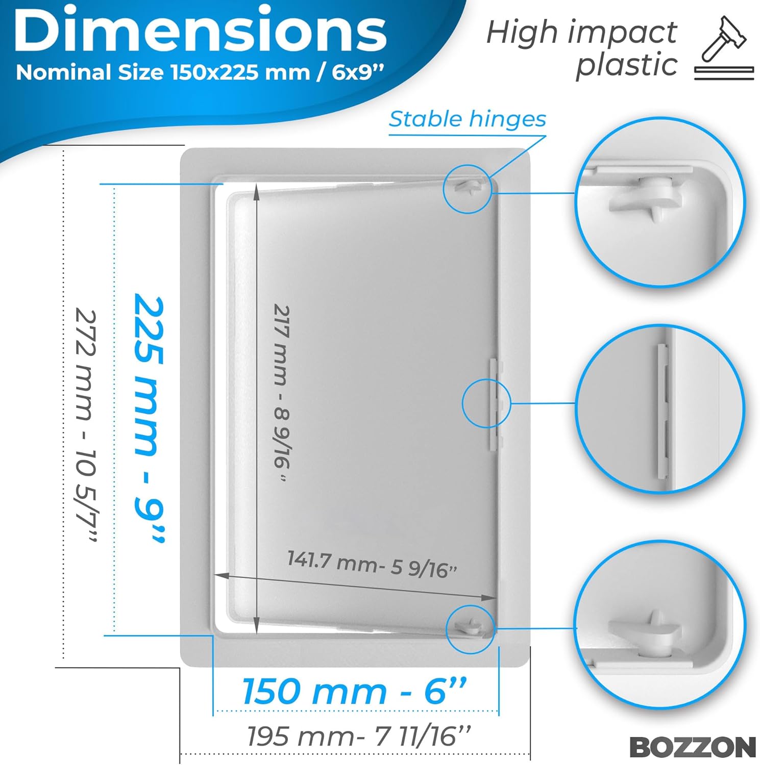 Thumbnail 1 de BOZZON Plastic Access Panel 150x225 mm