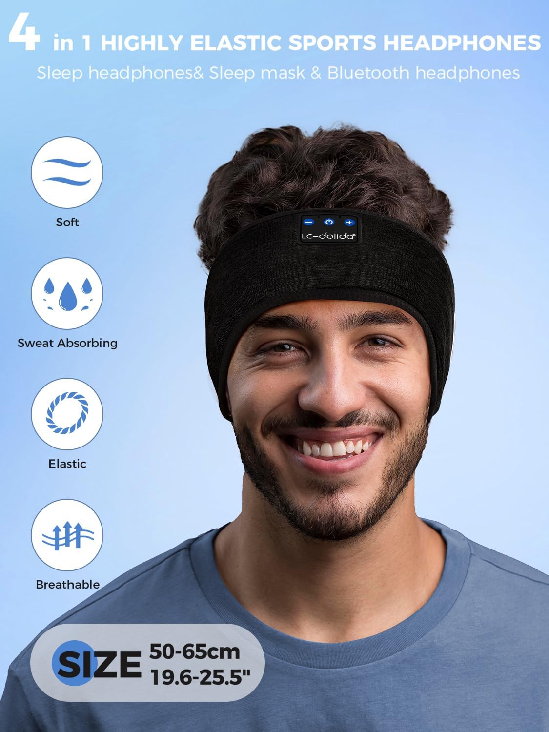 Thumbnail 1 de LC-dolida Schlafkopfhörer Bluetooth 5.4 14 h