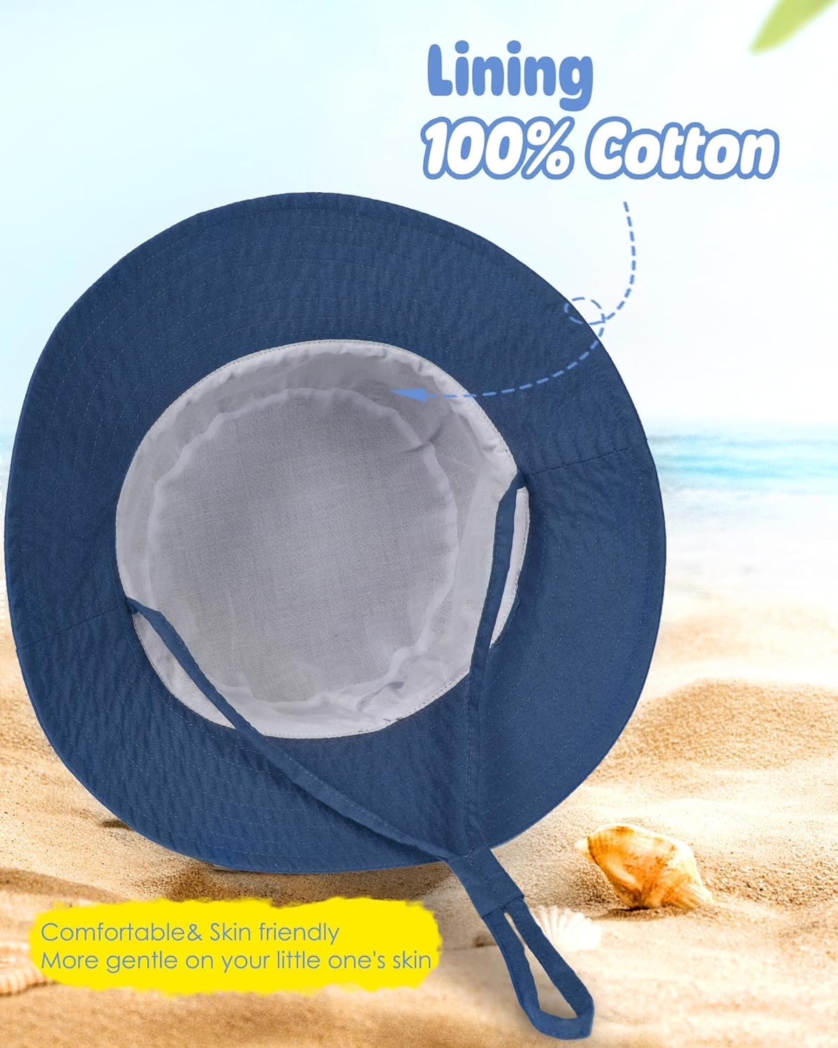 Thumbnail 2 de FURTALK Baby- & Kinder-Sonnenhut mit UV-Schutz (Fischerhut), verstellbar und faltbar