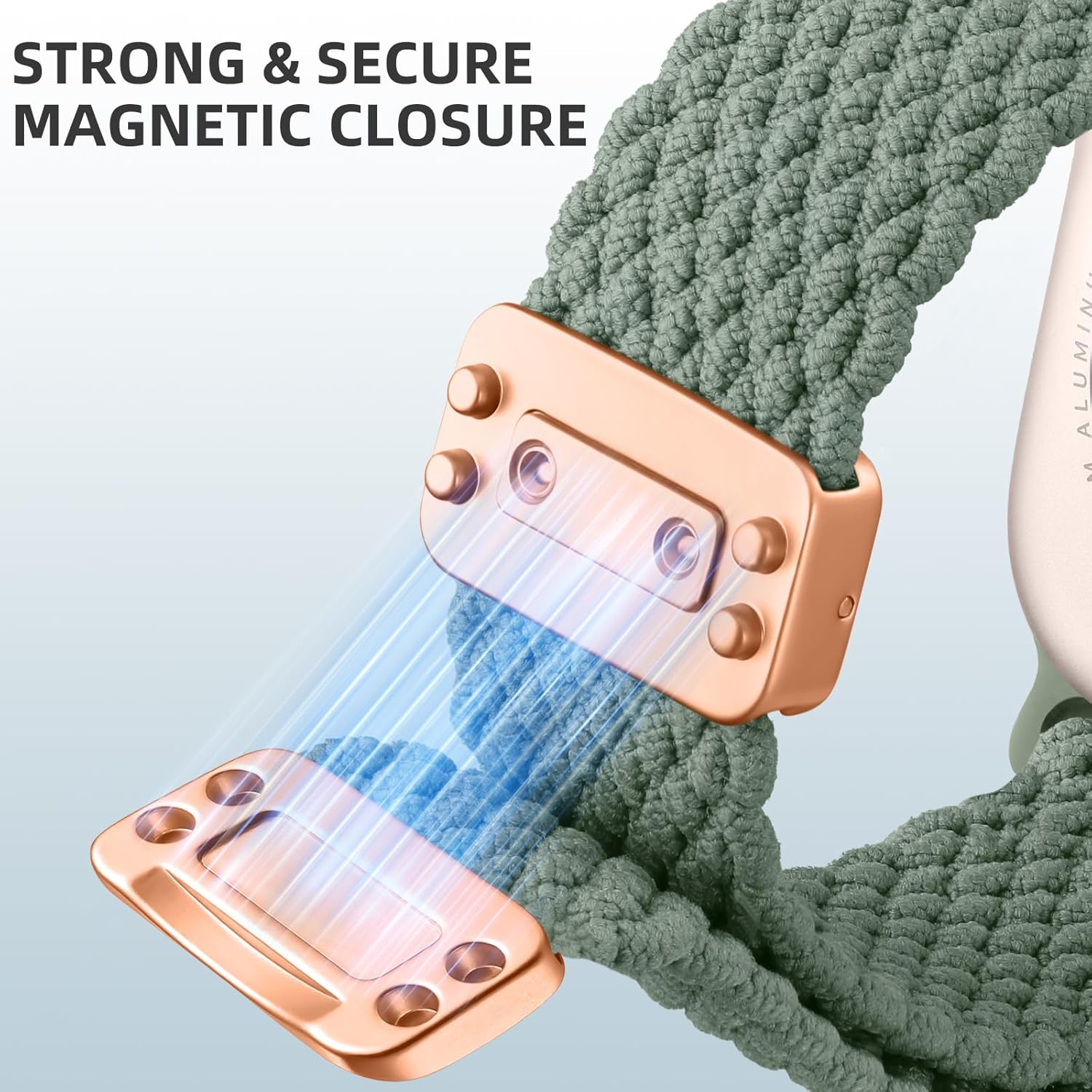 Thumbnail 1 de Maledan Braided Strap magnetic nylon sport band for Apple Watch (41mm–49mm)