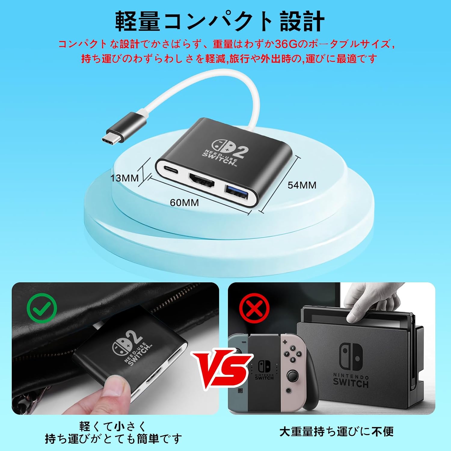 Thumbnail 5 de 3 in 1 Switch 2 TV Dock – Docking Station für Nintendo Switch 2 (21.0.0) mit 4K HDMI, USB 3.0, PD 100W