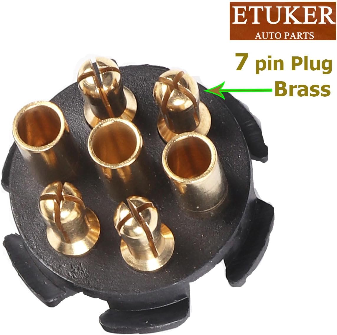 Thumbnail 3 de ETUKER 7-poliger Anhängerstecker 12V ISO 1724 – KFZ-Anhängerstecker für Wohnmobile und Caravans