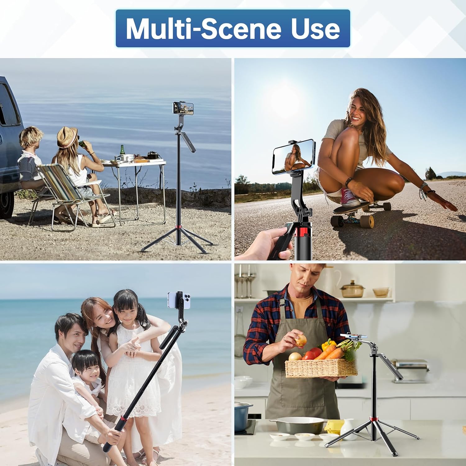 Thumbnail 6 de ULANZI MA09 Phone Tripod, 71-Inch Selfie Stick with Rechargeable Remote