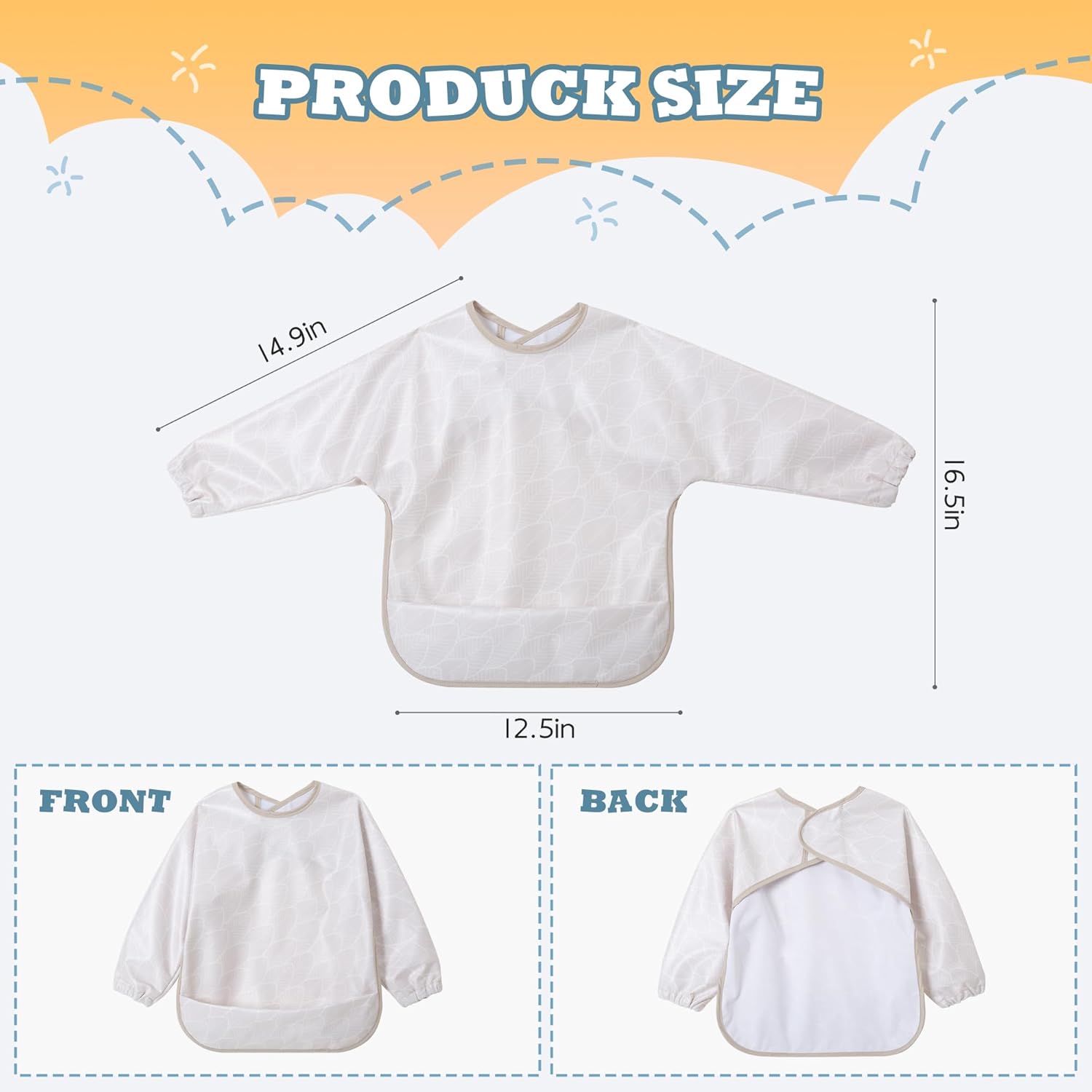 Thumbnail 5 de Little Dimsum Long Sleeves Toddler Weaning Bibs