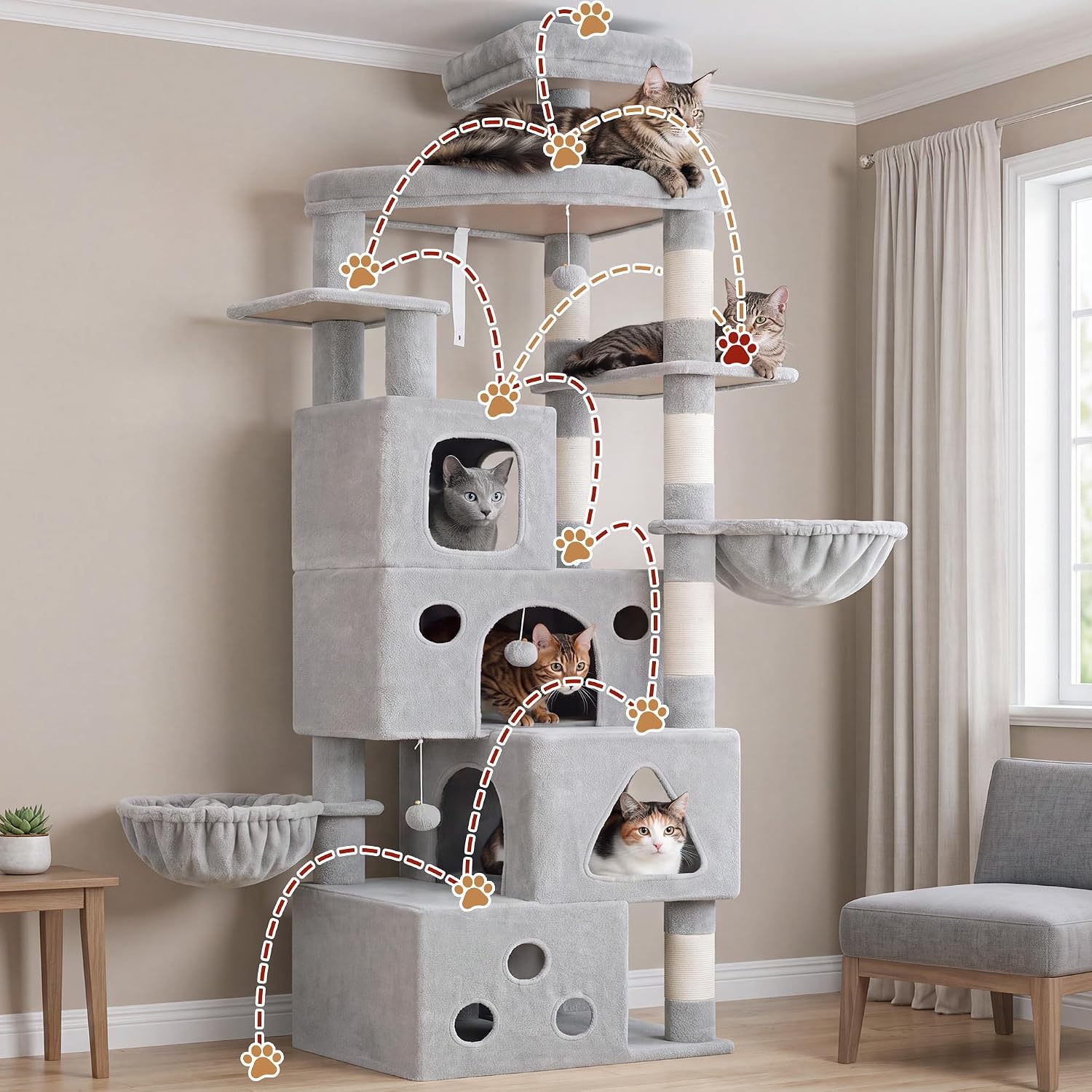 Thumbnail 6 de Gitelsnour Cat Tree GCT809W