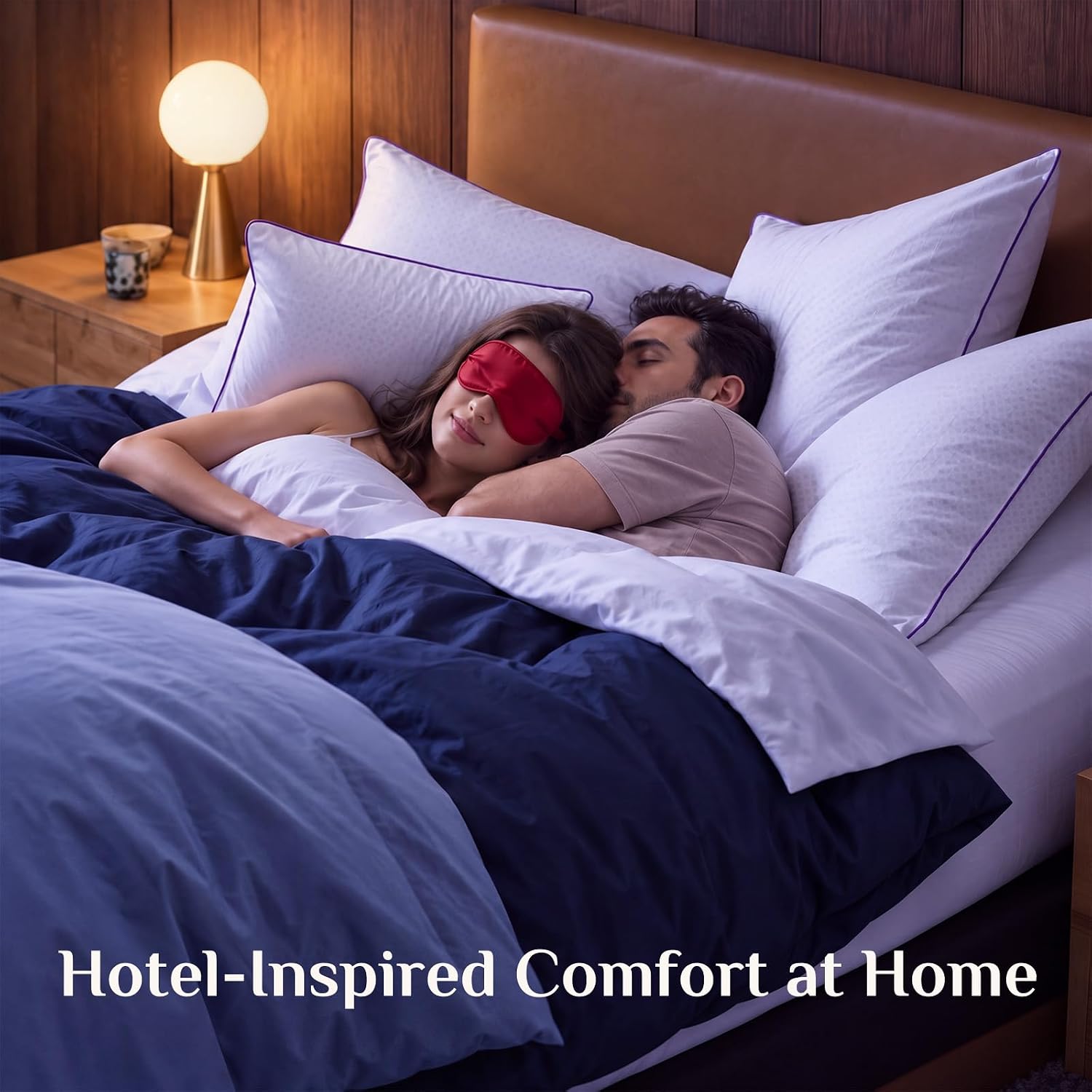 Thumbnail 4 de JOLLYVOGUE Pillows Standard Size Set of 4 (Washable Down Alternative) — Soft yet Supportive for Side, Back, and Stomach Sleepers