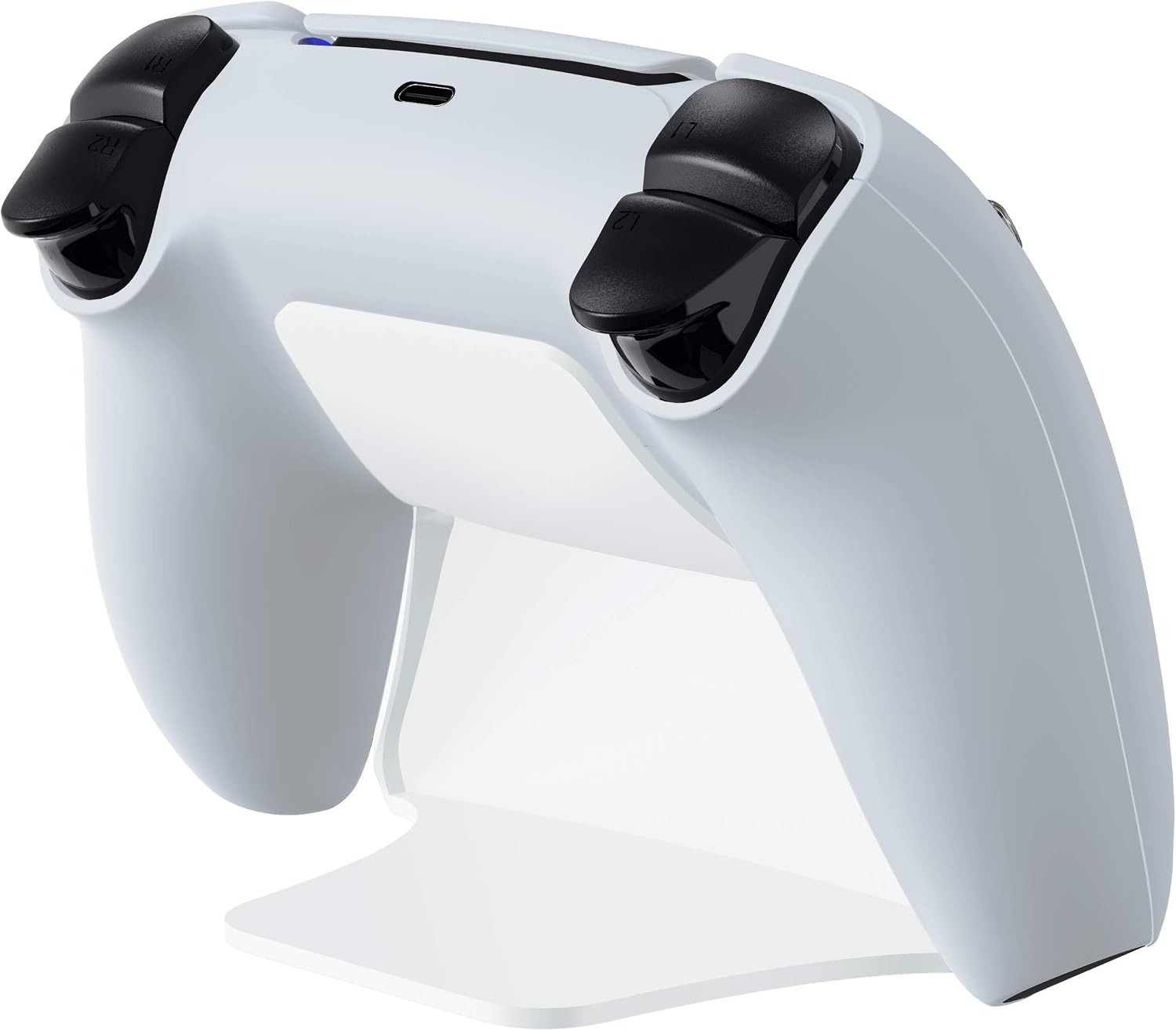 Detalle de Playvital 2 Pack PS5 Controller Display Stands (White) with Rubber Pads