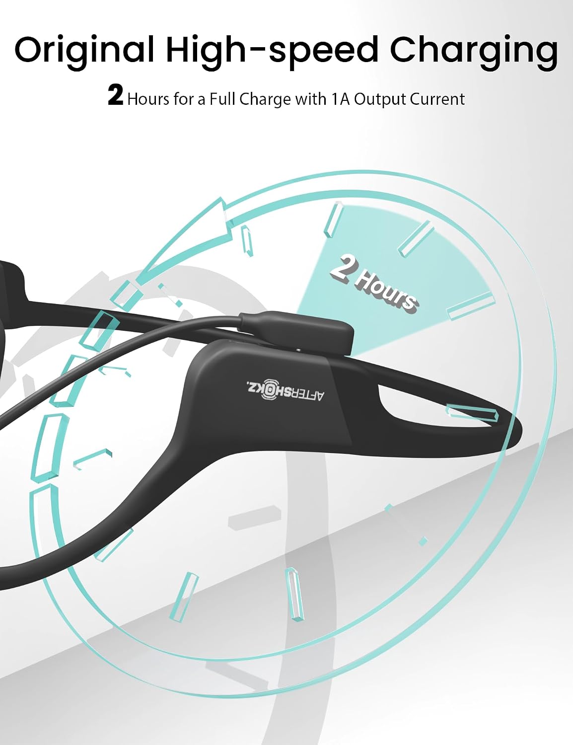 Thumbnail 2 de Sinoacc Replacement USB Charging Cable (2-Pack) for AfterShokz Aeropex AS800, OpenRun/OpenRun Pro, and OpenComm ASC100SG