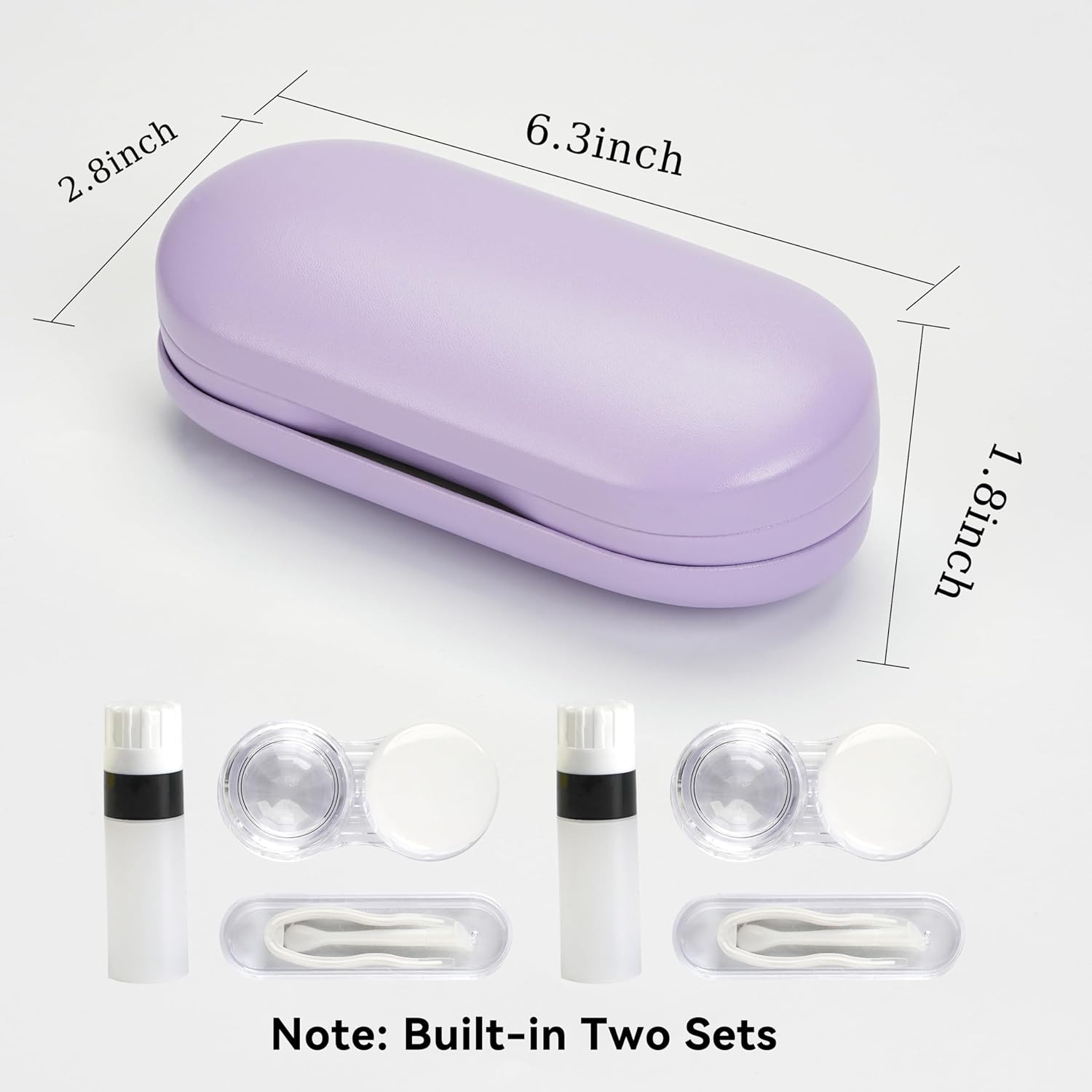 Thumbnail 3 de Eyeglass Case Double Sided Travel Size: 2-in-1 Portable Box for Glasses and Contacts