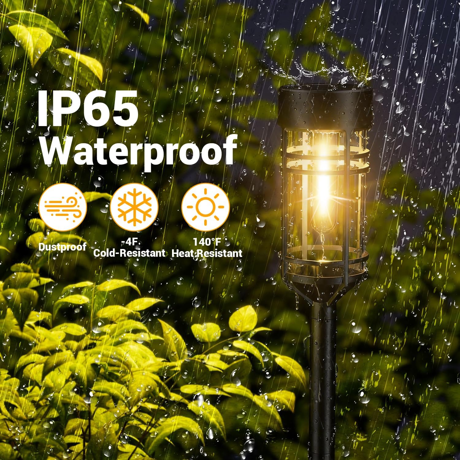 Detalle de Amzarp 8 Pack Solar Garden Lights: Bright 3000K Warm White LED Pathway Lights