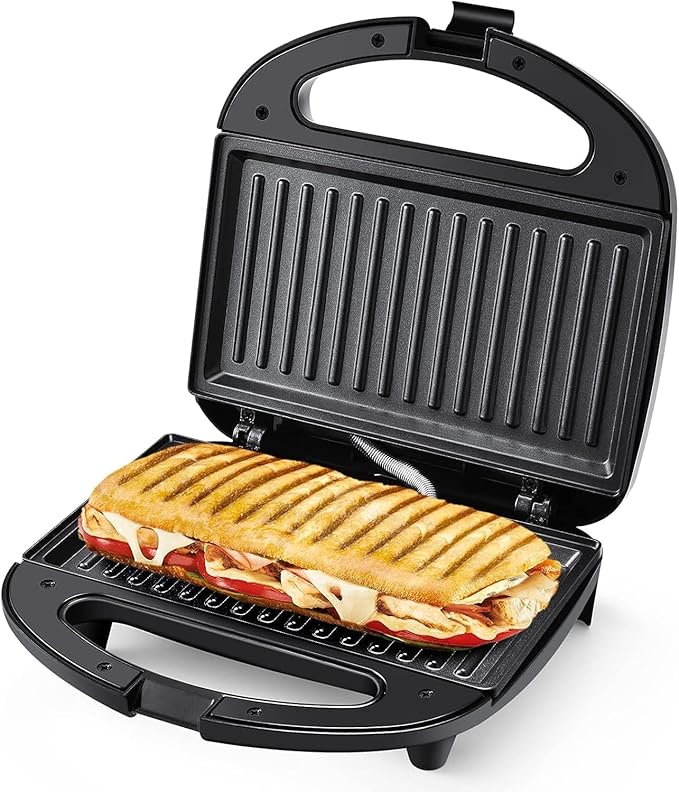 YASHE Sandwicheras 750W Grill Tostadora Panini con LED 🍞