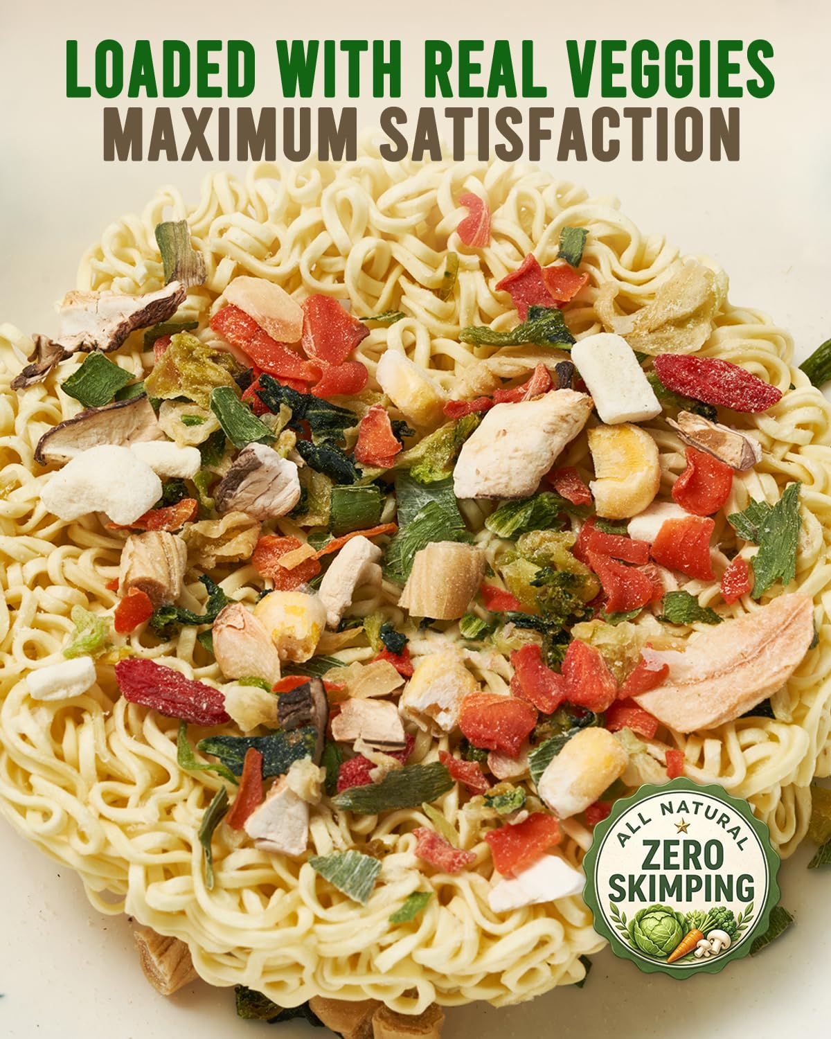 Detalle de Vegan Dried Ramen Toppings, 14 oz 12-Veggie Mushroom & Goji Mix