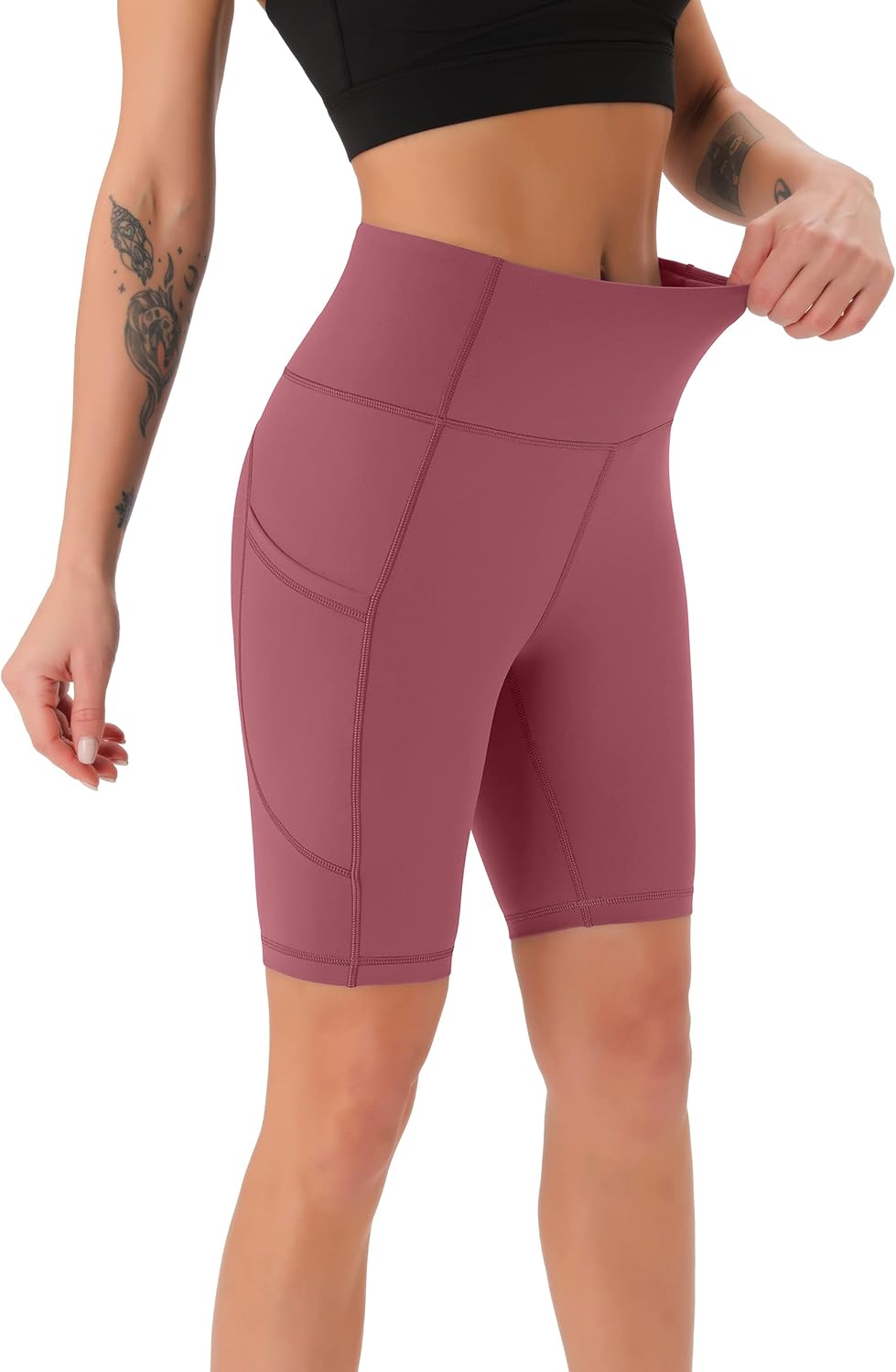 Thumbnail 3 de Persit Damen Kurze Leggings – blickdichte Radlerhose mit Taschen, High-Waist Passform