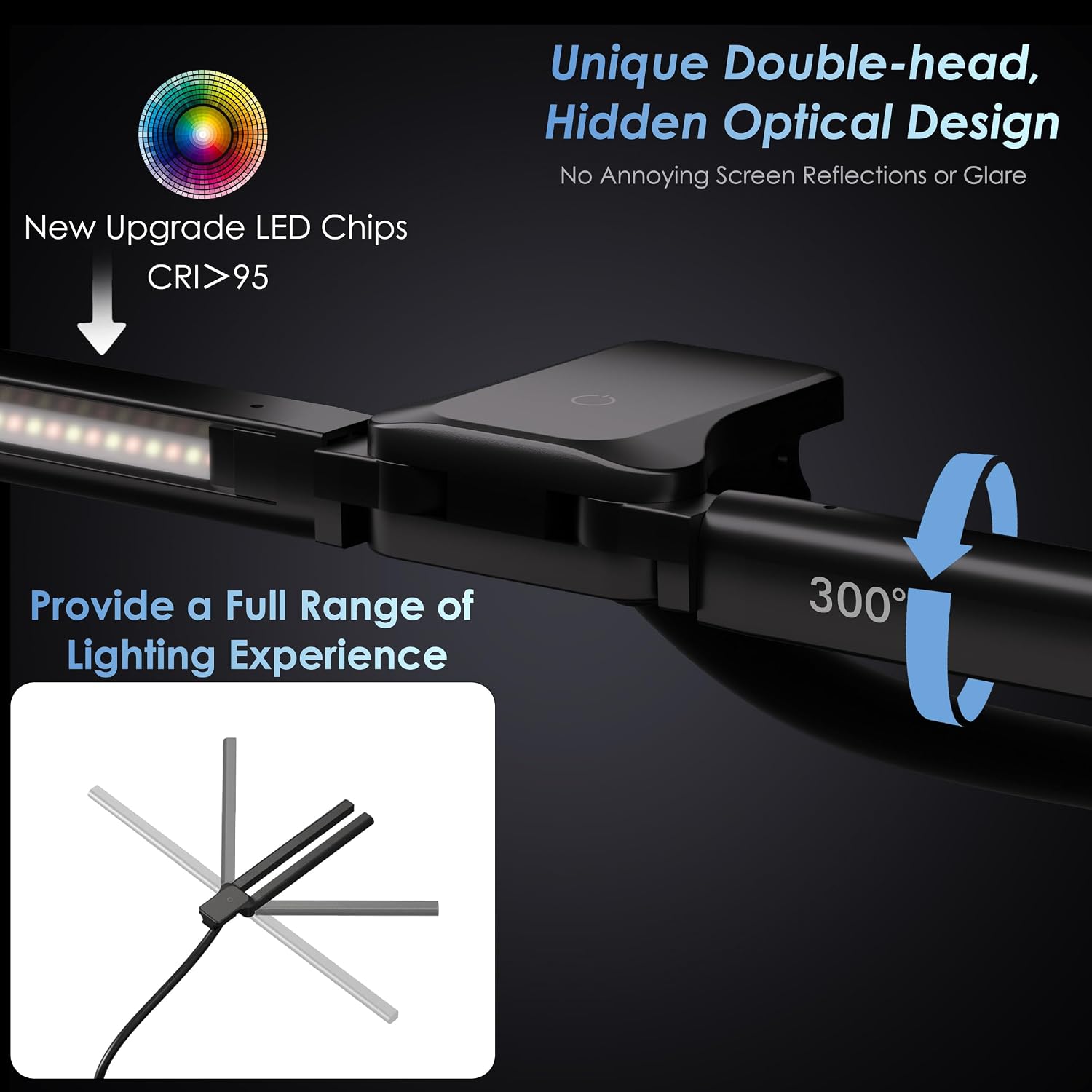 Detalle de EYOCEAN Schreibtischlampe 72 cm dimmbar