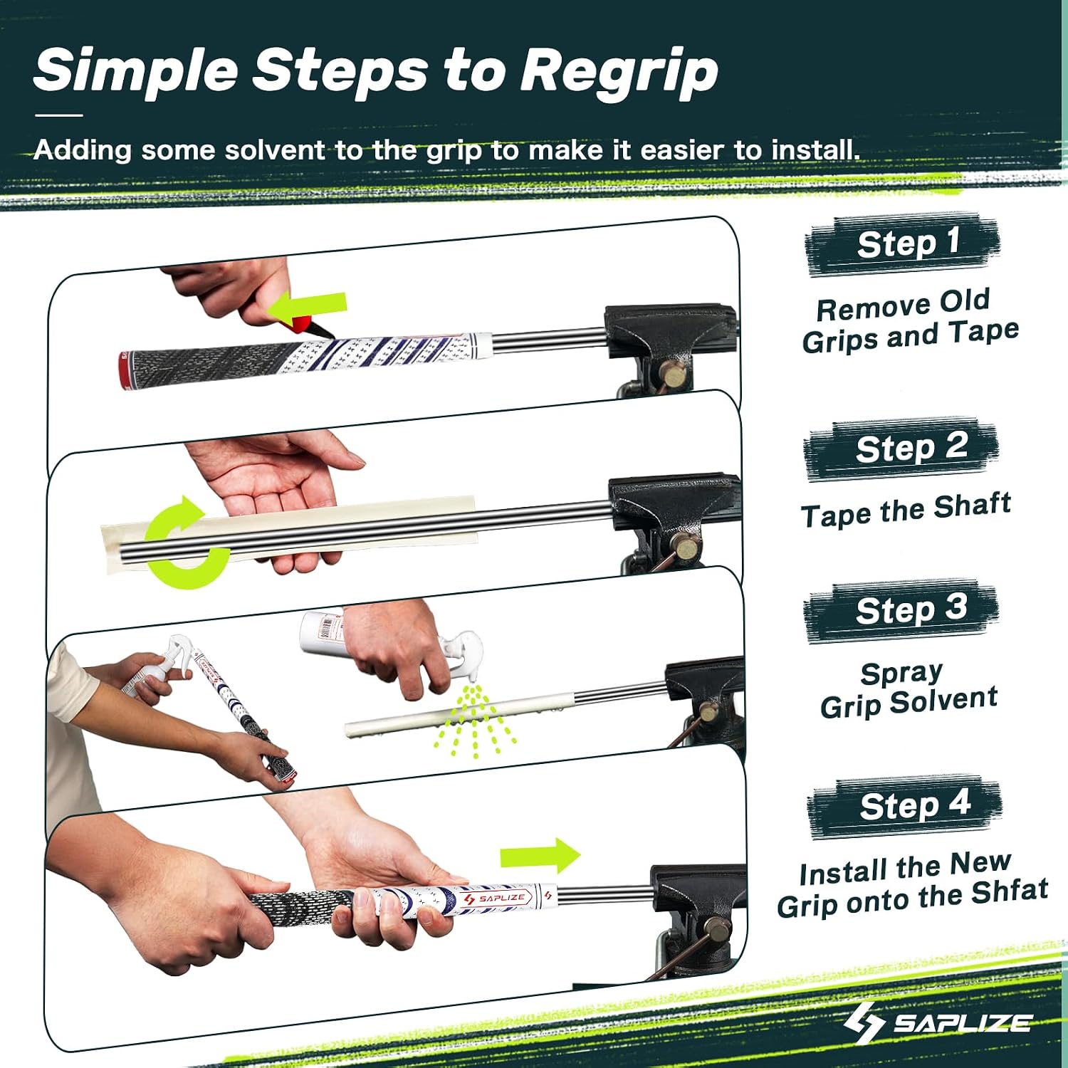 Detalle 2 de SAPLIZE Golf Grips 13-Grip Set