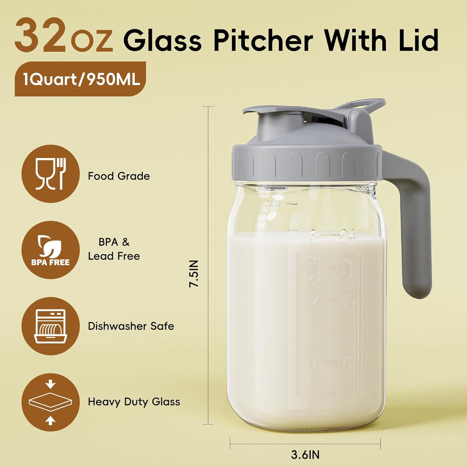 Thumbnail 1 de JunVpic Breast Milk Pitcher 32 oz 🥤