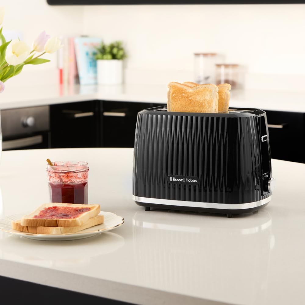 Thumbnail 6 de Russell Hobbs Tostapane 2 fette 800 W con pinze e funzione Lift & Look – Eden Nero 27371-56