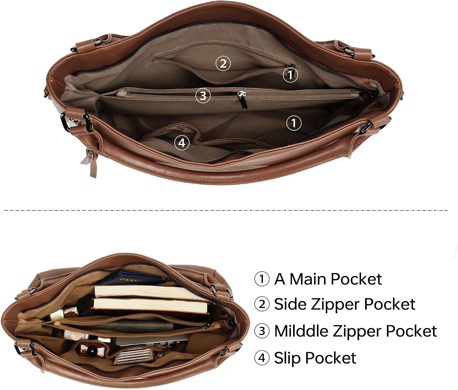 Detalle 2 de GEMIU Shoulder Tote Bag 16.5-Inch