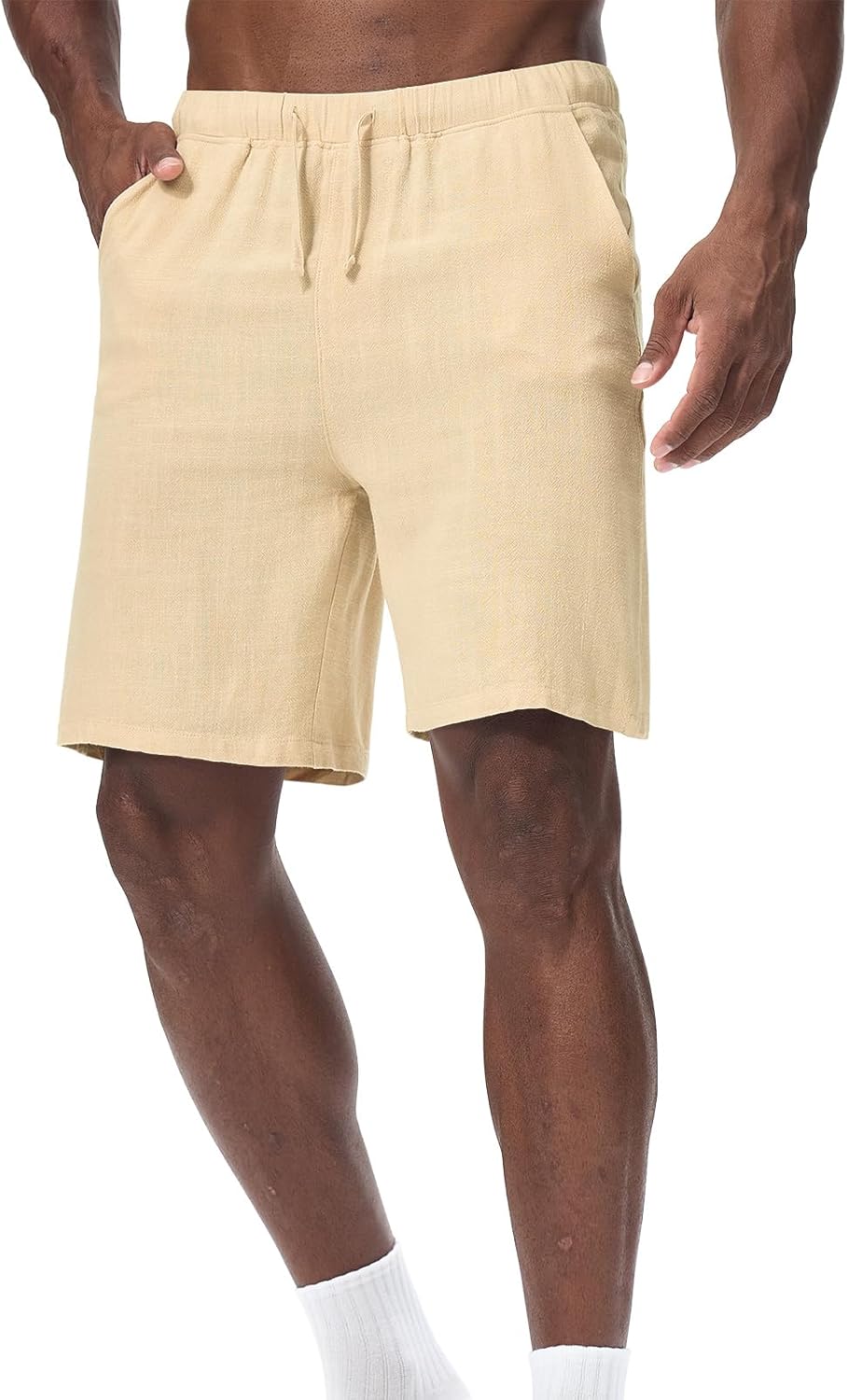 Thumbnail 3 de Zetieny Herren Leinen Shorts – Sommerfreizeit mit elastischem Bund & Kordelzug