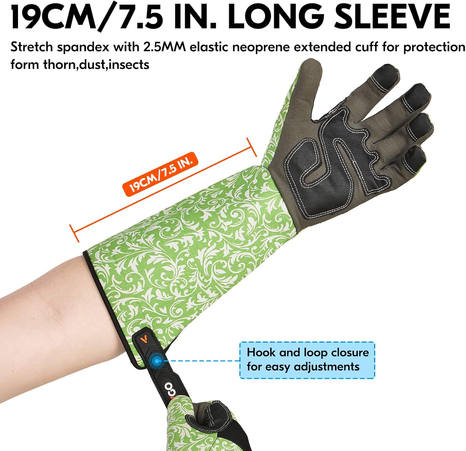 Detalle 2 de Vgo AL6608 gants de jardinage femmes anti‑épines 7/S