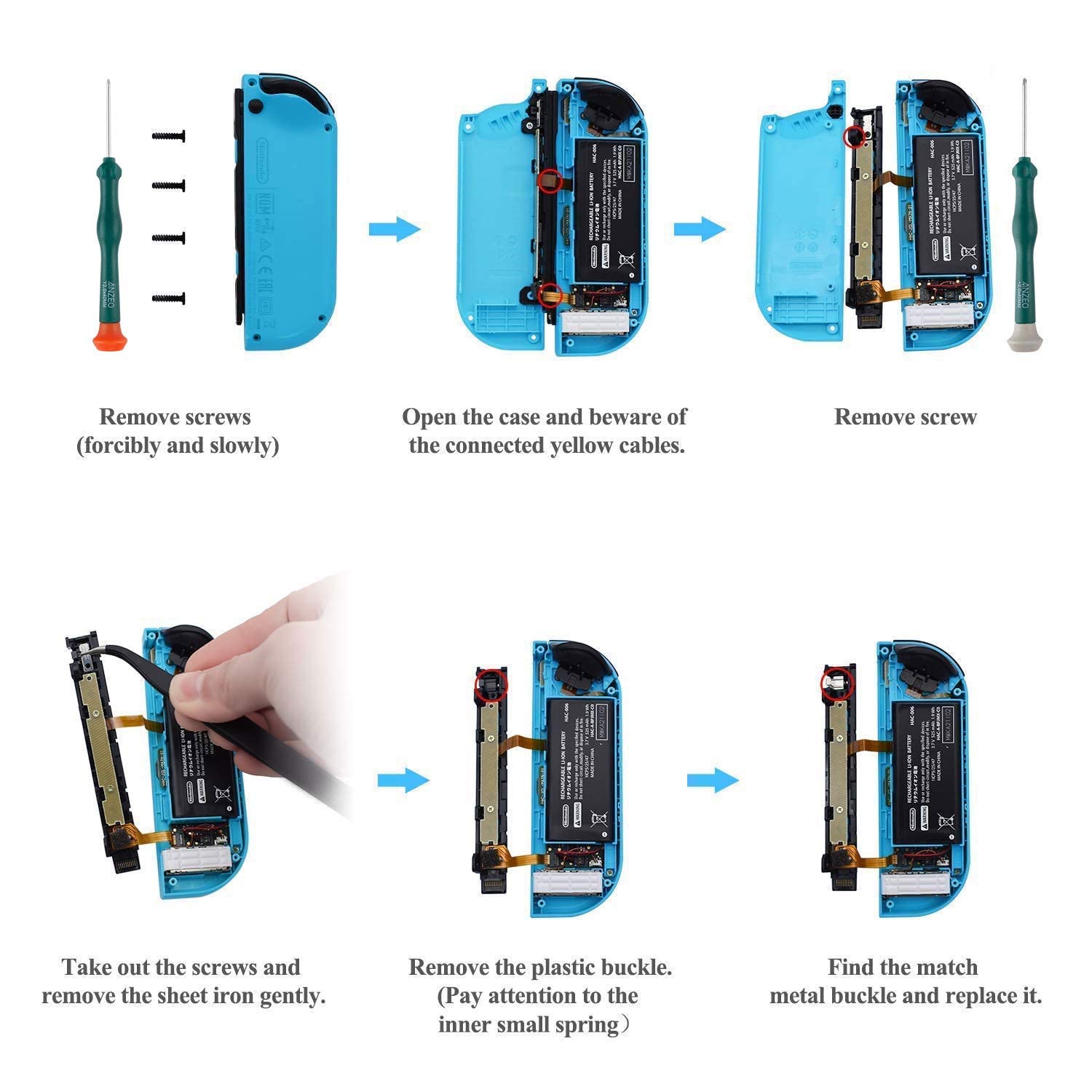 Detalle de LONANDY 4 Pack Joycon Joysticks Replacement Kit for Nintendo Switch Family