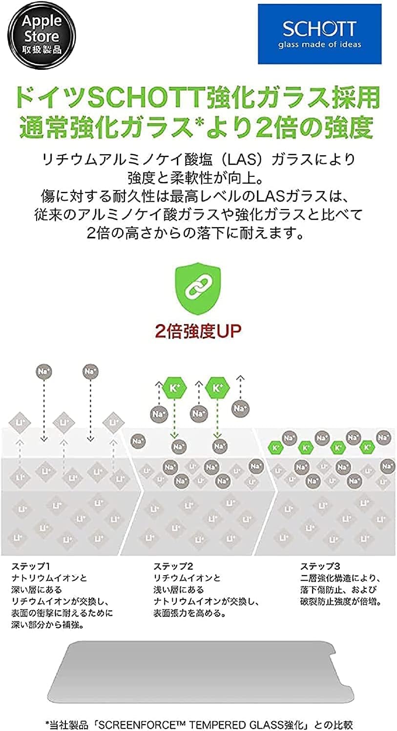 Detalle de Belkin OVA077zz iPhone 13 mini用 UltraGlass強化ガラス保護フィルム 0.29mm・抗菌・9H