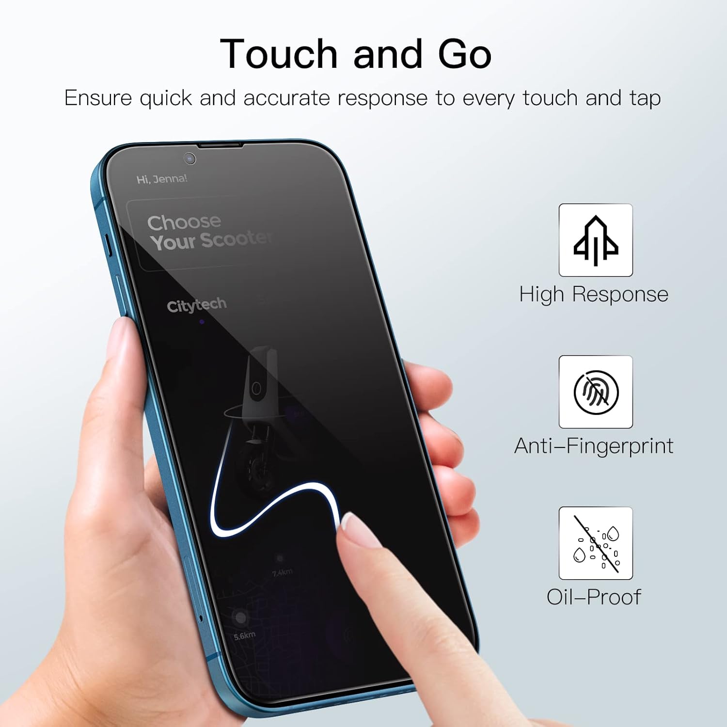 Thumbnail 5 de JETech Privacy Screen Protector 2-Pack 6.1