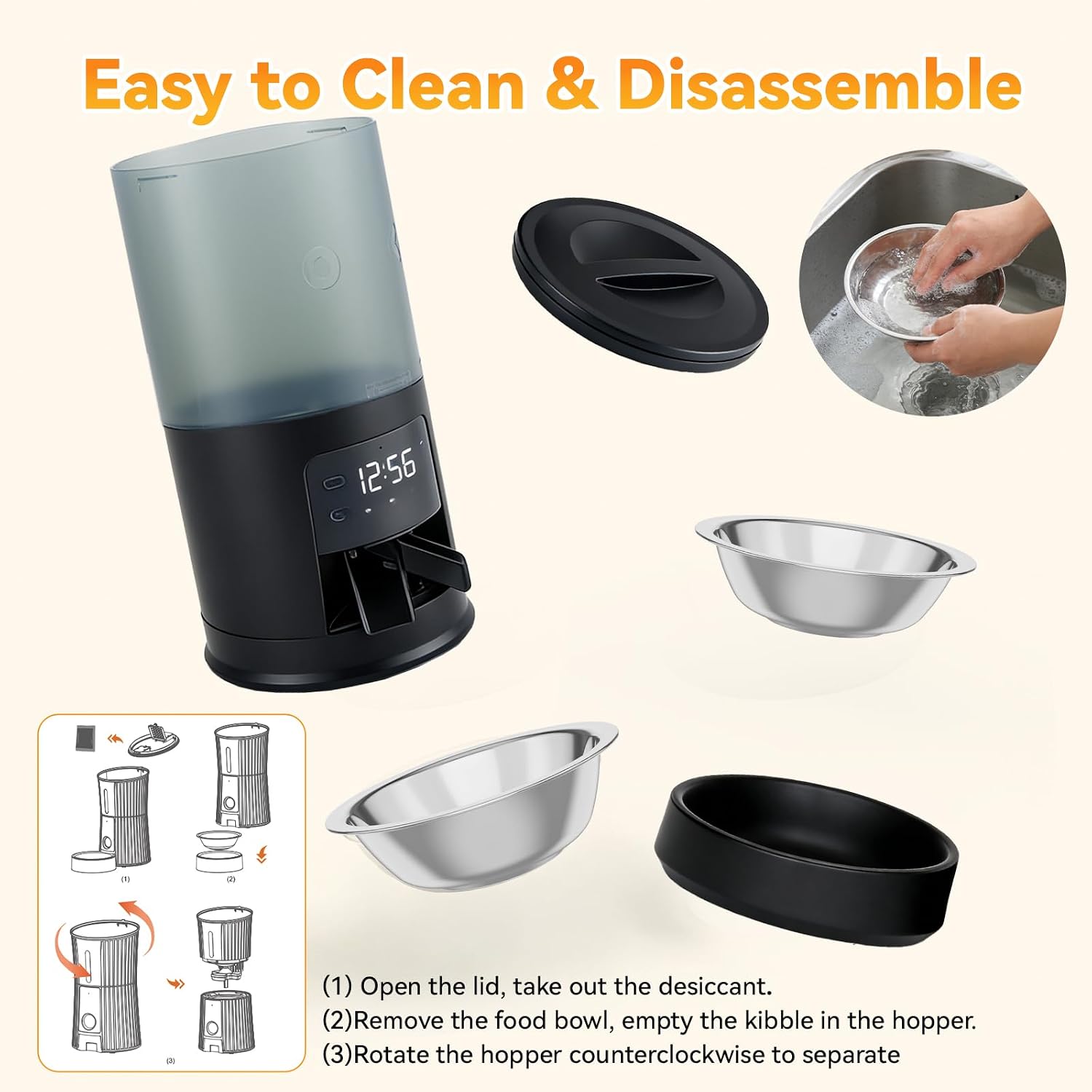 Thumbnail 6 de NEWBULIG Automatic Cat Feeder 6L