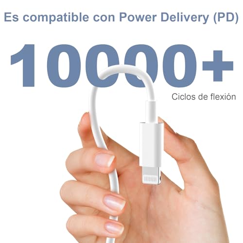 Thumbnail 4 de BSTOEM Cable Cargador para iPhone | Pack 2 cables USB-A a Lightning (1 m + 2 m) con certificación MFi
