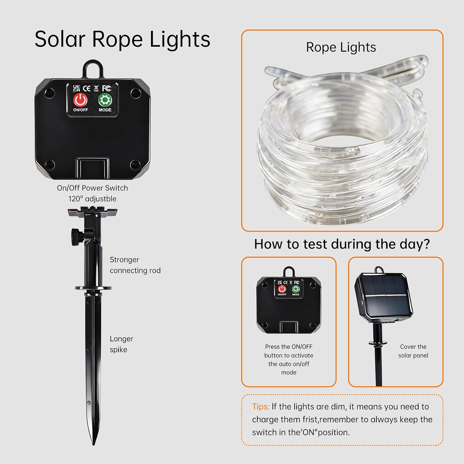Detalle 2 de Solar Rope Lights, 2-Pack