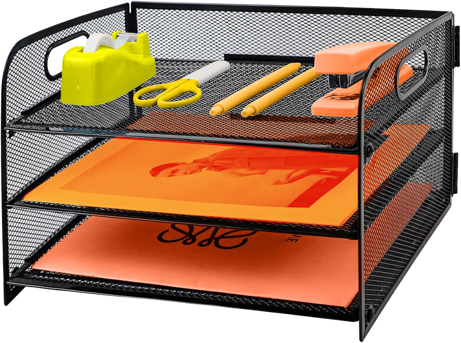 Detalle de PLSOPPKG 3 Tier Paper Letter Tray with Handle