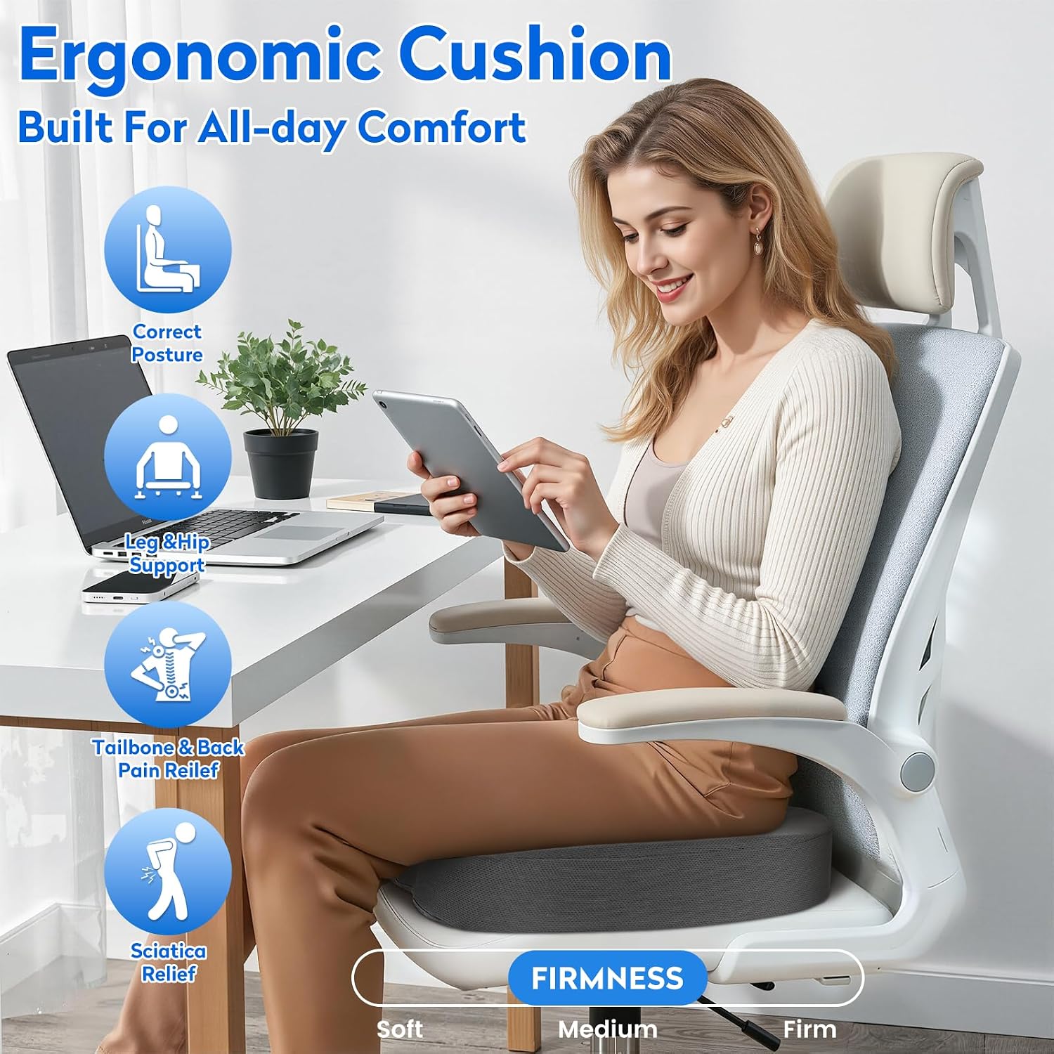 Thumbnail 6 de CushZone Memory Foam Seat Cushion